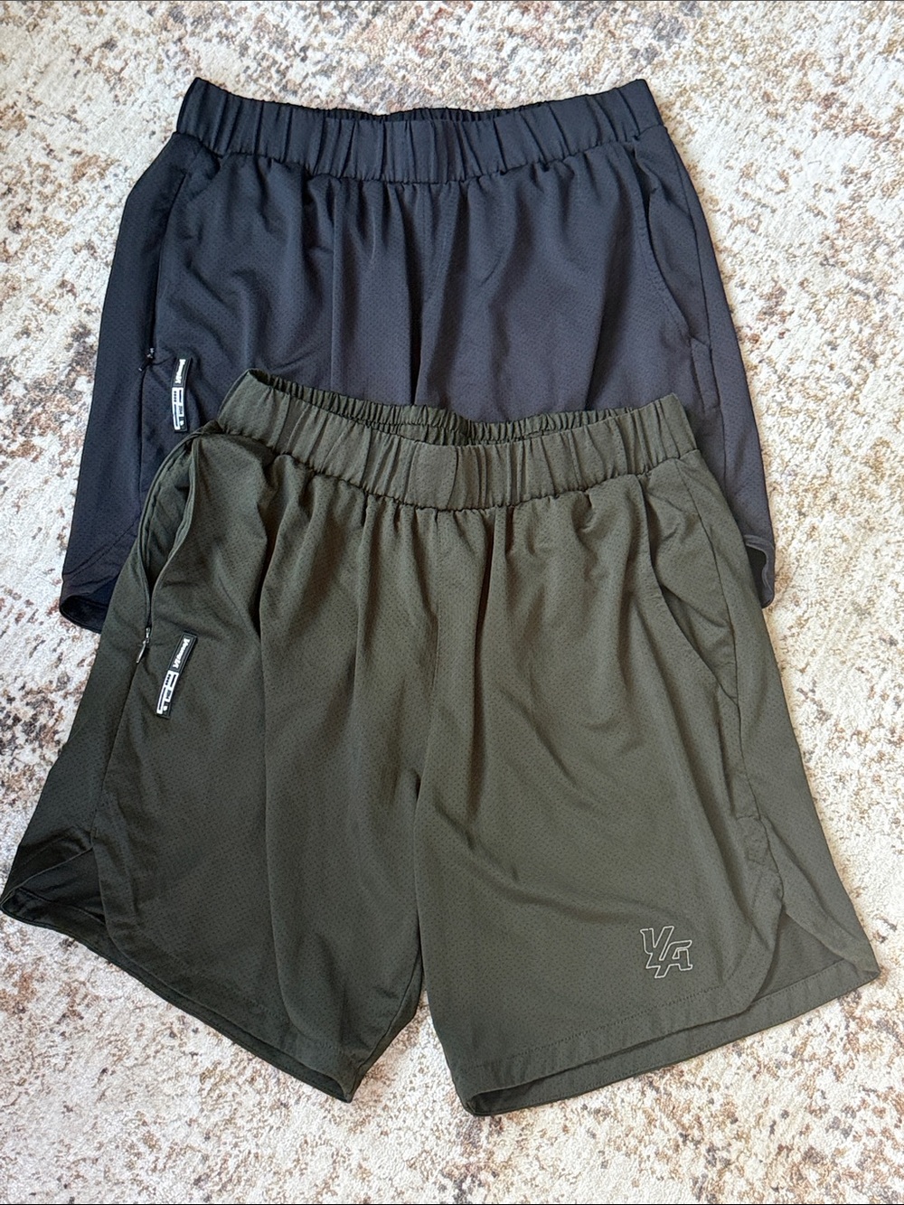 YoungLA Men's Athletic Shorts - Black & Olive